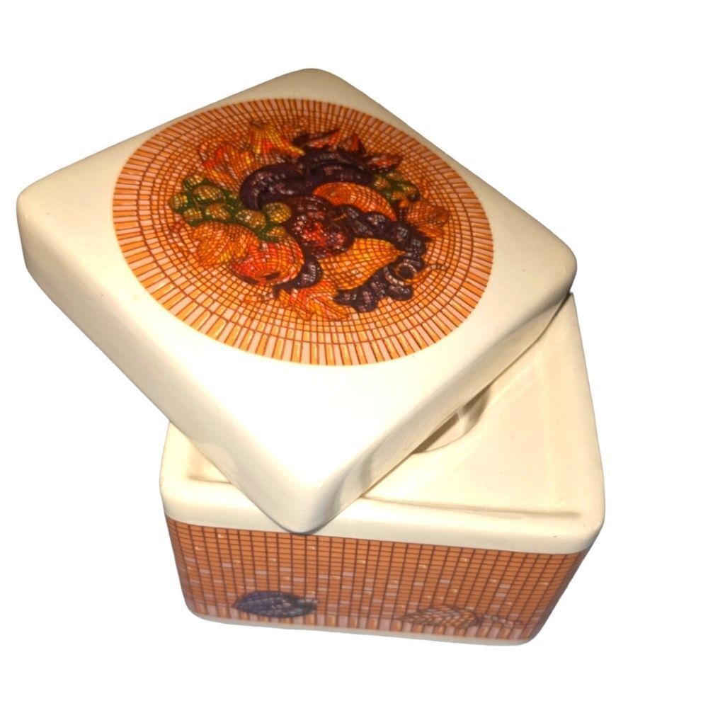 ‎Vintage ceramic candle holder mosaic design NIP